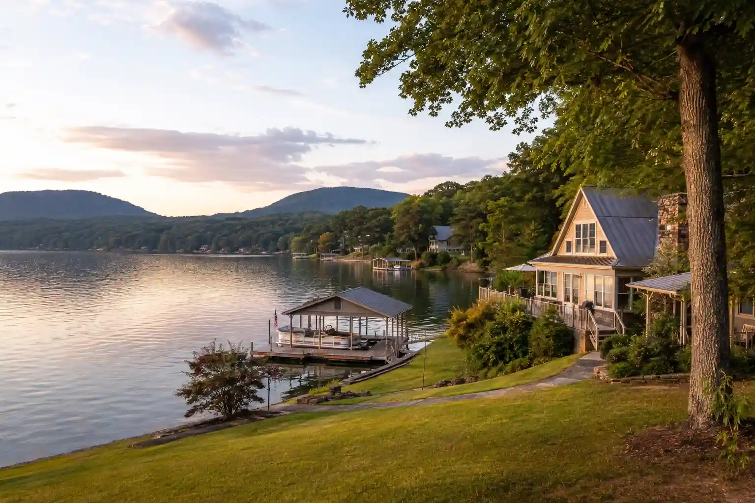 Golden Hour Lakeside Retreat